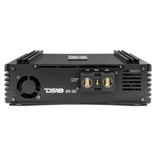 DS18 GFX-3K2 Full-Range Class D 1-Channel Monoblock Amplifier 3000 Watts RMS 2-Ohms