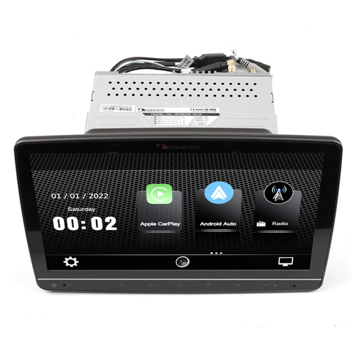 Nakamichi NA3625-WUX 10.1” Mechless Receiver Compatible with Wireless Carplay & Android Auto