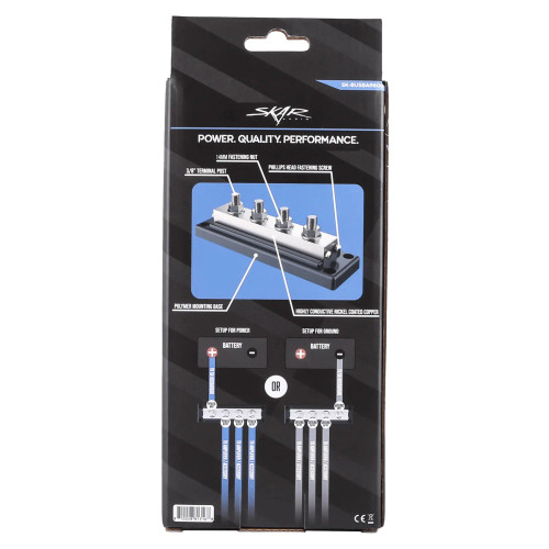 Skar Audio SK-BUSBAR600 600A Power/Ground Distribution Busbar