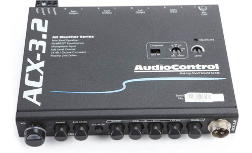 AudioControl ACX-3.2 In-Dash All-Weather EQ & Crossover w/Paging Mic - Black