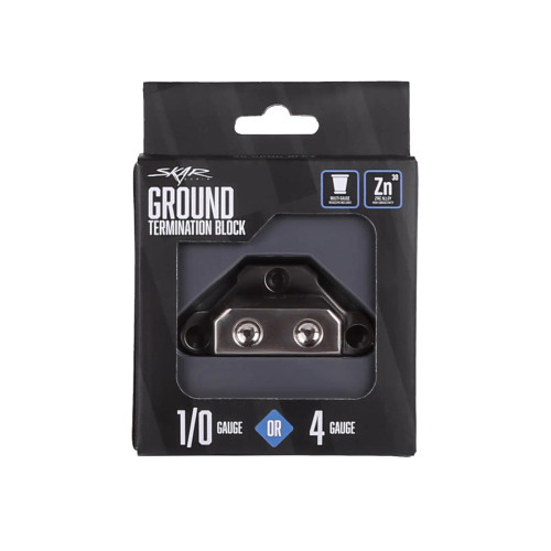 Skar Audio SK-GRND-BLK2  Dual 1/0 or 4 Gauge Ground Termination Block