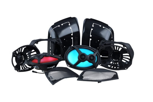 Memphis Audio MXHD14LIDKIT Harley Davidson 6X9" Direct Fit Bag Lid Audio System with RBG Lighting