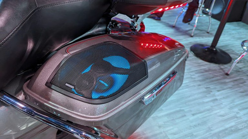 Memphis Audio MXHD14LIDKIT Harley Davidson 6X9" Direct Fit Bag Lid Audio System with RBG Lighting