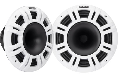 Kicker 48KMXL84 8" 250W RMS Marine Coaxial Speakers with Grilles