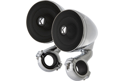Kicker 47PSM32 3" 50W RMS Enclosed Mountable Speaker Pods (2 Ohms) - Chrome 