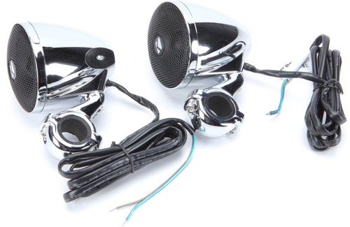 Kicker 47PSM32 3" 50W RMS Enclosed Mountable Speaker Pods (2 Ohms) - Chrome 