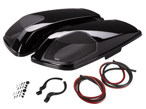 Kicker 46HDBL69VB Custom-fit Bag Lids for Select 2014+ Harley Davidson w/ 6x9" Speakers - Vivid Black