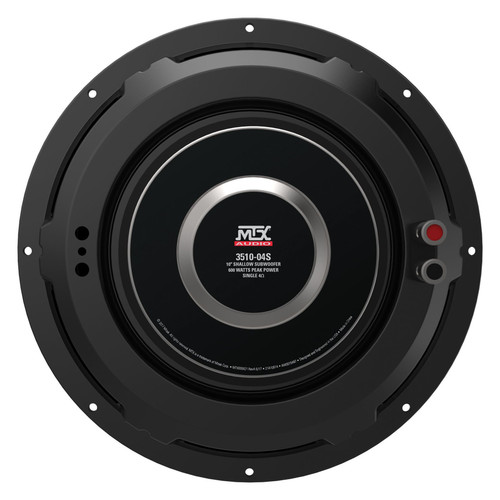 MTX Audio 3510-04S 10" 300W RMS Car Audio Shallow Subwoofer - SVC 4 Ohm 
