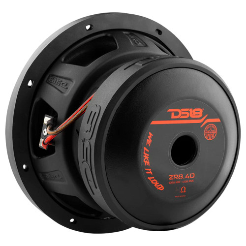 DS18 ZR8.4D 8" 450W RMS Car Subwoofer - Dual 4 Ohm