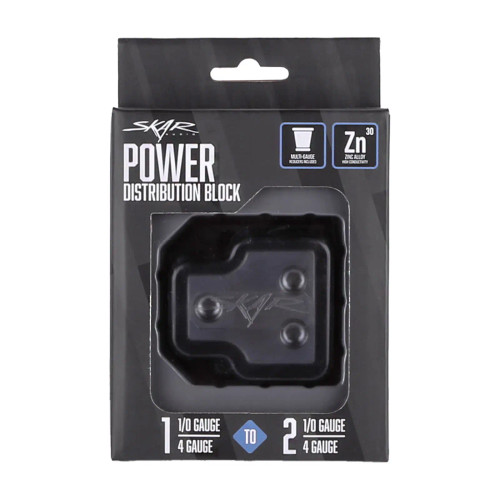Skar Audio SK-DIST-BLK6 1 x 0/4 Gauge to 2 x 0/4 Gauge Power Distribution Block