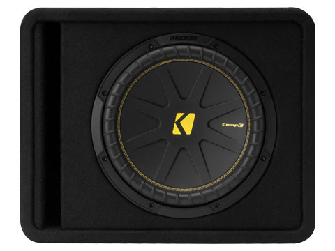 Kicker 50VCWC124 CompC Series Single 12" 300W RMS Loaded Enclosure - 4 Ohm 