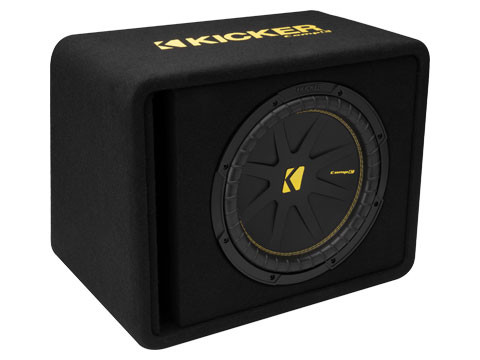 Kicker 50VCWC124 CompC Series Single 12" 300W RMS Loaded Enclosure - 4 Ohm 