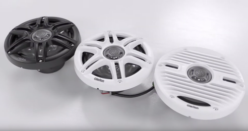 Clarion CMS-651RGB-SWB 6.5" 30W RMS Marine Coaxial Speakers with Sport Grills & RGB Lighting