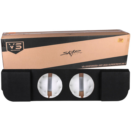 Skar Audio Dual 12" Ported Subwoofer Enclosure for 2017-Up Ford Super Duty (F-250/350/450) SuperCrew Cab