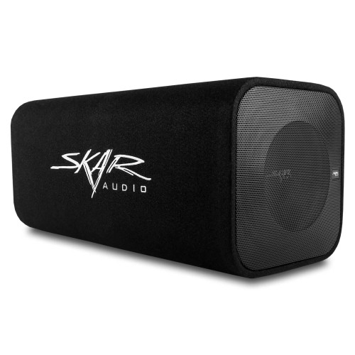 Skar Audio SK8TBV Single 8" 200W RMS Loaded Vented Subwoofer Enclosure Tube