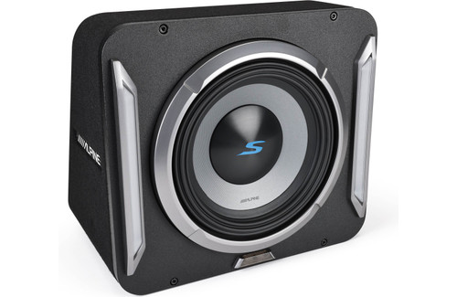 Alpine S2-SB10 PrismaLink S2-Series Sealed Subwoofer Enclosure with 10" 600W RMS Subwoofer and RGB Lighting