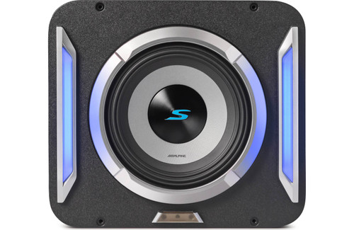 Alpine S2-SB8 PrismaLink S2-Series Sealed Subwoofer Enclosure with 8" 300W RMS Subwoofer and RGB Lighting