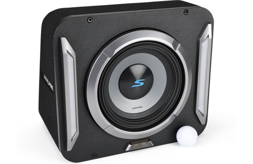 Alpine S2-SB8 PrismaLink S2-Series Sealed Subwoofer Enclosure with 8" 300W RMS Subwoofer and RGB Lighting