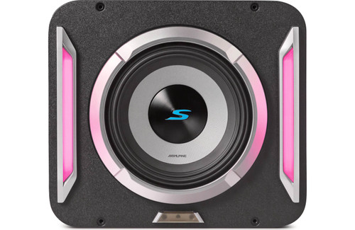 Alpine S2-SB8 PrismaLink S2-Series Sealed Subwoofer Enclosure with 8" 300W RMS Subwoofer and RGB Lighting