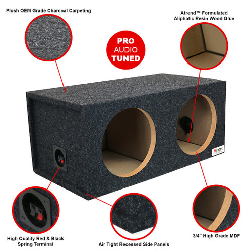 Atrend E10D Bbox  Pro-Series 10” Dual Sealed Subwoofer Enclosure