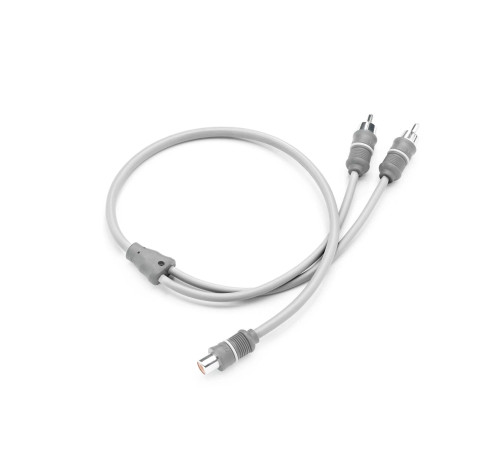 Clarion CMC-GRYAICY- 1F2M Twisted-Pair Marine Audio Y-Adaptor w/ Molded Connectors 1 Female Jack/2 Male Plugs