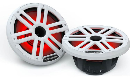Rockford Fosgate M2-10H M2 Series 10" 300W RMS Colour-Optix Marine Speakers with Horn Tweeter - White