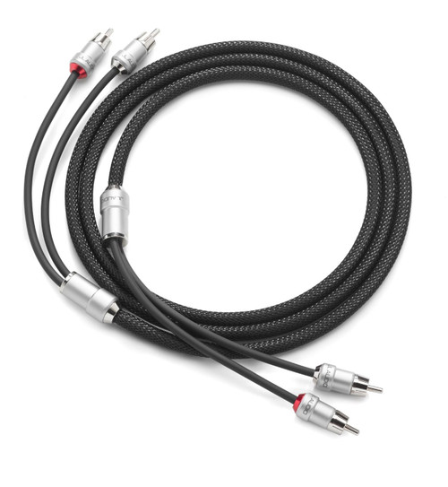 JL Audio XE-BLKAIC2-6 2-Channel Premium Twisted RCA Cables - 6ft 