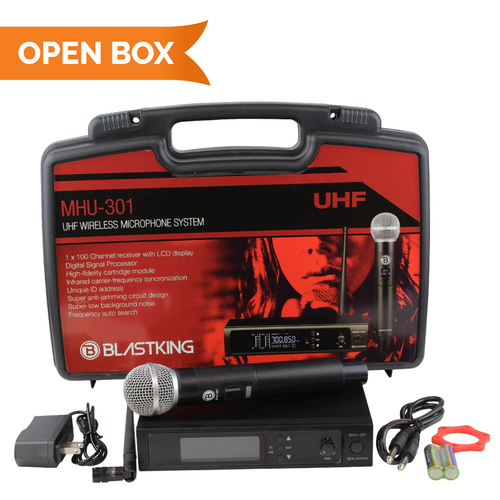 BlastKing MHU-301 UHF DSP Wireless Microphone System - Open Box