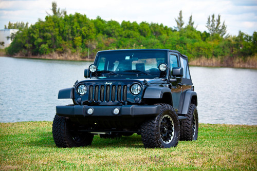 JL Audio Stealthbox Single 10" 300W RMS W1v3 Subwoofer for Select 2007-2017 Jeep Wrangler 2 Door with Medium Slate Gray or Medium Khaki Interior - 2 Ohm 