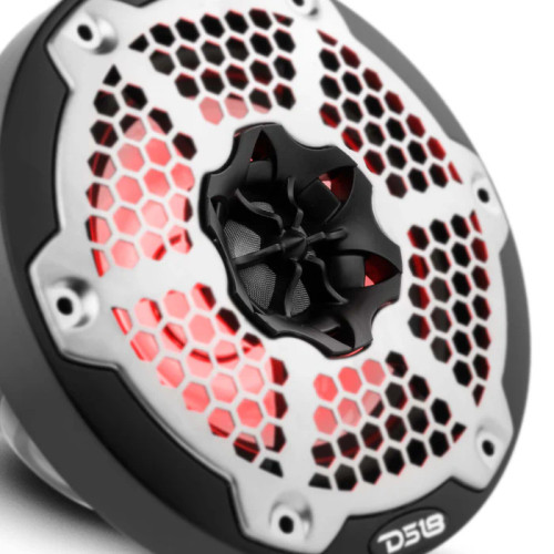 DS18 NXL-6M/BK 6.5" 100W RMS 2-Way Coaxial Marine Speaker With LED RGB Lights - Black