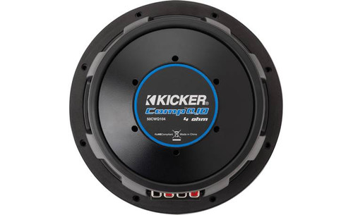 Kicker 51CWQ104 CompQ Series 10" 800W RMS Subwoofer - Dual 4 Ohm