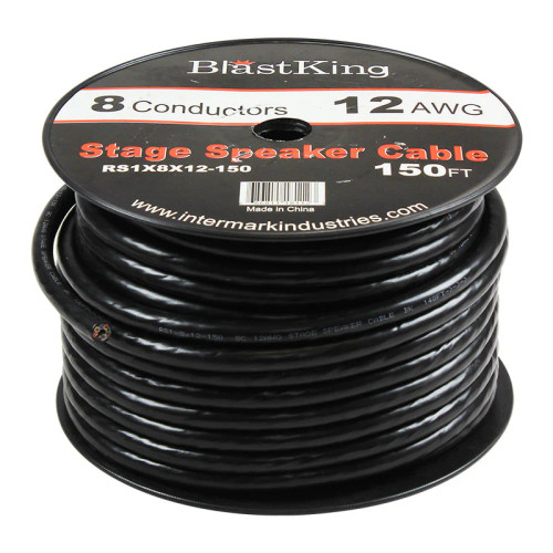 BlastKing RS1X8X12 12 AWG 8-Conductor CCA Speaker Cable - Per Foot