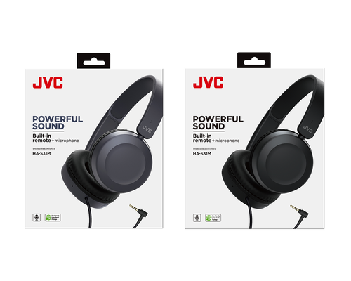 JVC HA-S31M Foldable On-Ear Headphones with Remote and Mic