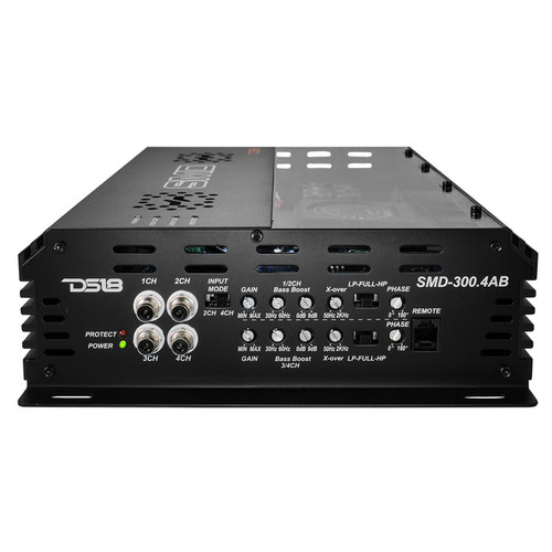 DS18 SMD-300.4AB 4-Channel Amplifier with VM-1 Voltmeter and Digital LED Lights - 300W RMS x 4  