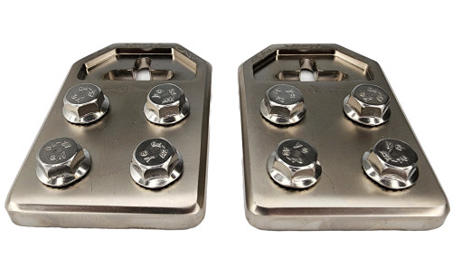 Sky High Car Audio Cast Aluminum Flat 4 Spot Aluminum Battery Terminals