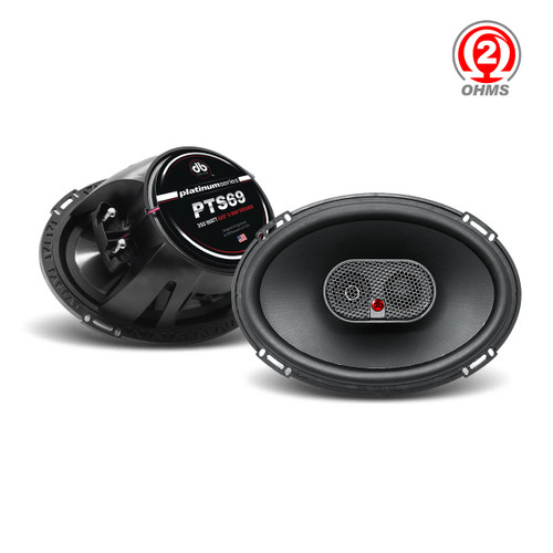 DB Drive PTS69 Platinum Series 6x9" 125W RMS 3-Way Car Speakers - 2 Ohm 