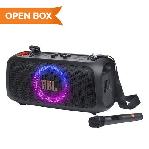 Open Box - JBL PartyBox On-The-Go Essential Splashproof Bluetooth Wireless Speaker - Black