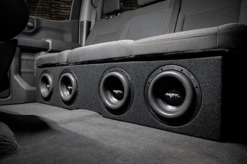 Skar Audio Quad 8" 1600W RMS Loaded Ported Subwoofer Enclosure for 2019-Up Chevy Silverado & GMC Sierra Crew Cab Trucks
