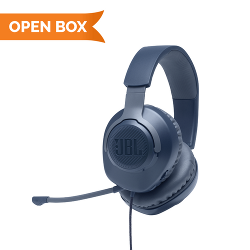 Open Box - JBL Quantum 100 Wired Over-Ear Gaming Headset - Blue