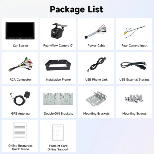 Atoto A5L 9" Touchscreen Double Din Car Stereo with Wireless Carplay/Android Auto and Backup Camera Included