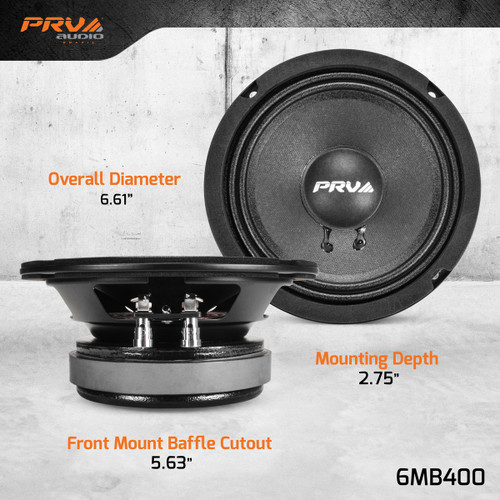 PRV Audio 6MB400 6.5″ Pro Audio Midbass Loudspeaker - 8 Ohm
