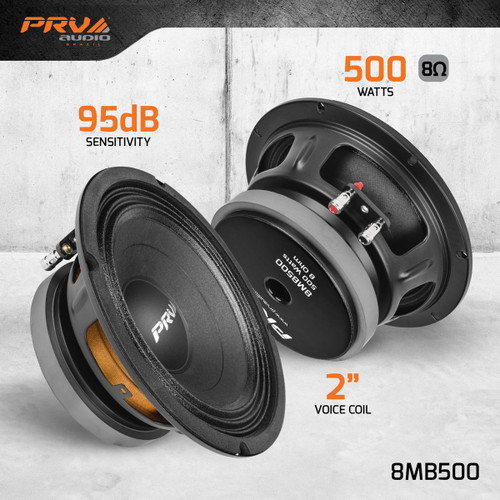 PRV Audio 8MB500 8″ Midbass Loudspeaker - 8 Ohm