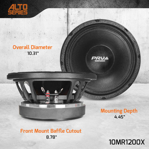 PRV Audio 10MR1200X 10" Midrange Loudspeaker - 8 Ohm 