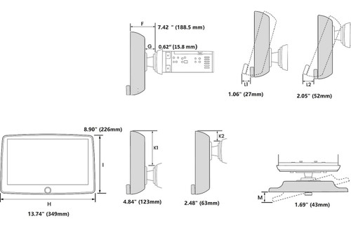 Boss Audio BE14ACP.WX 14” Floating Touchscreen with Wireless Android Auto / Apple Carplay 