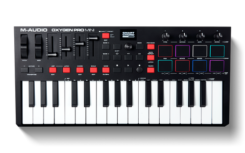 M-Audio Oxygen Pro Mini 32-Mini-Key Powerful USB MIDI Controller with Smart Controls and Auto-Mapping