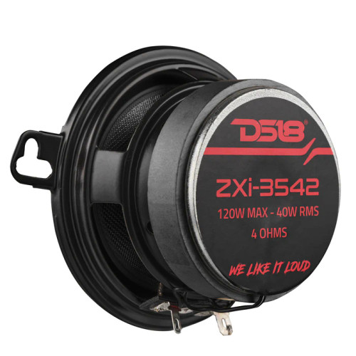 DS18 ZXI-3542 3.5” 40W RMS 2-Way Full-Range Coaxial Speaker 