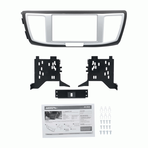 Metra 95-7804B Double Din Dash Kit for 2013-2017 Honda Accord - Black with Silver Trim