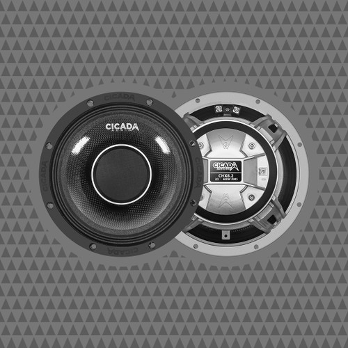 Cicada Audio CHX8.2 8" 400W RMS Pro Coaxial Horn Motorcycle Speakers - 2 Ohm 
