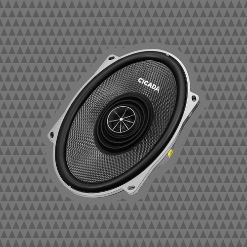 Cicada Audio CXX57.2 5x7" 125W RMS Pro Coaxial Water-Resistant 2-Way Motorcycle Speakers - 2 Ohm