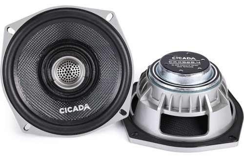Cicada Audio CXX525.4 5.25" 75W RMS Pro Coaxial Water-Resistant 2-Way Motorcycle Speakers - 4 Ohm